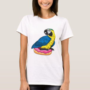 Papagei mit Donut T-Shirt