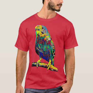 Papagei mit einem farbenfrohen Baum-Bird-Design T-Shirt