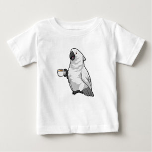 Papagei mit Kaffee-Tasse Baby T-shirt