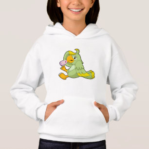 Papagei mit klinischem Thermometer Hoodie