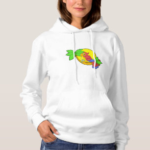 Papagei mit Kokosnuss Hoodie