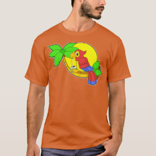 Papagei mit Kokosnuss T-Shirt