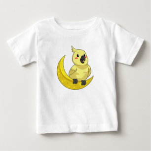 Papagei mit Mond Baby T-shirt