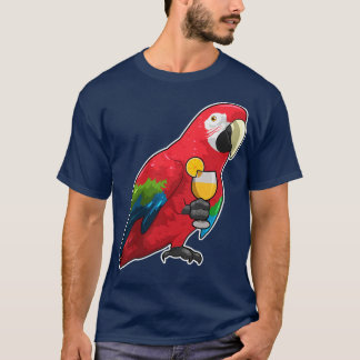 Papagei mit Orangensaftglas T-Shirt