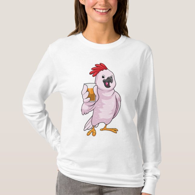 Papagei mit Saft T-Shirt (Vorderseite)