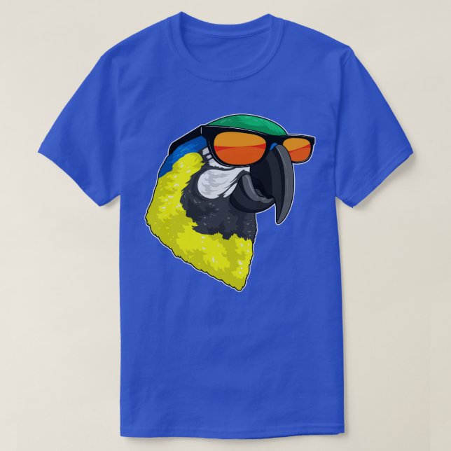 Papagei mit Sonnenbrille 3 T-Shirt (Design vorne)