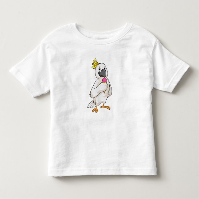 Papagei mit Waffeleis Kleinkind T-shirt (Vorderseite)