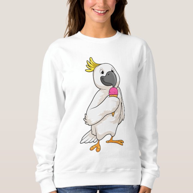 Papagei mit Waffeleis Sweatshirt (Vorderseite)