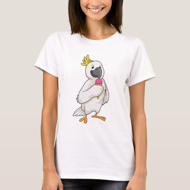 Papagei mit Waffeleis T-Shirt (Vorderseite)