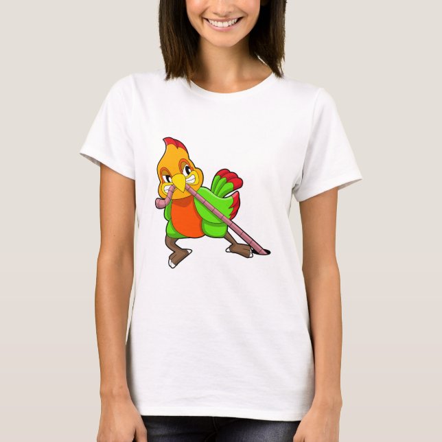 Papagei mit Wurm T-Shirt (Vorderseite)