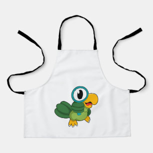 Papagei mit Zierglas Schürze