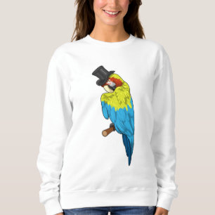 Papagei mit Zylinder Sweatshirt