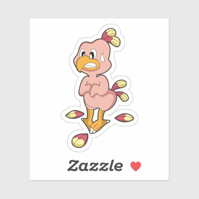 Papagei ohne Feathers.PNG Aufkleber (Blatt)