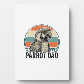 Papagei Papa Vintage Sonnenuntergang Gravur Shirt Fotoplatte