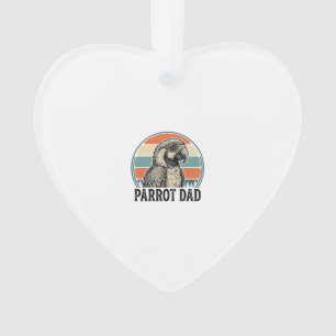 Papagei Papa Vintage Sonnenuntergang Gravur Shirt Ornament