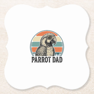Papagei Papa Vintage Sonnenuntergang Gravur Shirt Untersetzer