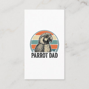 Papagei Papa Vintage Sonnenuntergang Gravur Shirt Visitenkarte