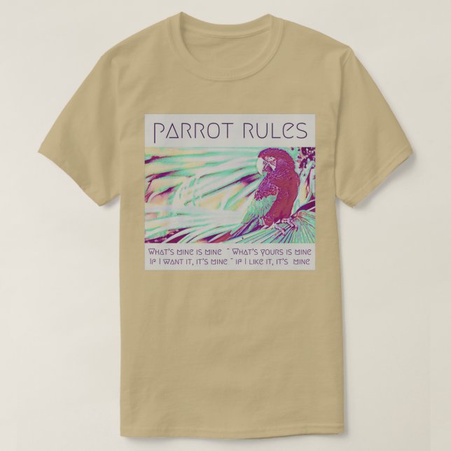 Papagei-Papagei Papagei Papagei Papagei Eltern p T-Shirt (Design vorne)