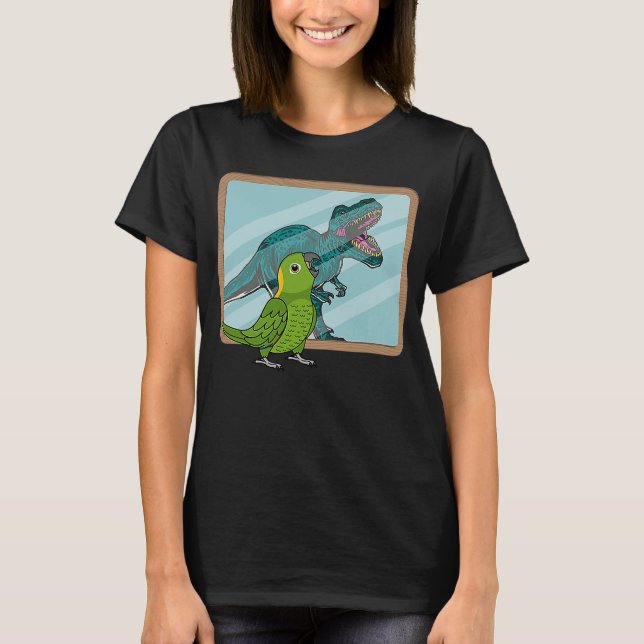 Papagei & Rex Reflektion I Gelbnackter Amazonas T-Shirt (Vorderseite)