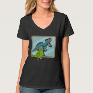 Papagei & Rex Reflexion I Braunkopf-Kegelpapagei T-Shirt