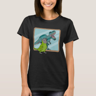 Papagei & Rex Spiegelung I Braunkopf-Kegelpapagei T-Shirt