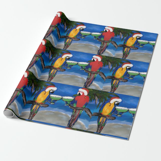 PAPAGEI SANTA GESCHENKPAPIER (Ungerollt)