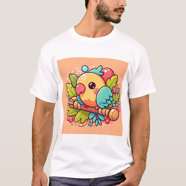 Papagei-Shirt T-Shirt (Vorderseite)