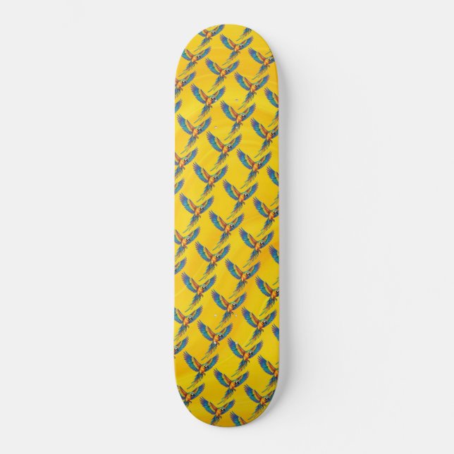 Papagei Skateboard (Vorderseite)