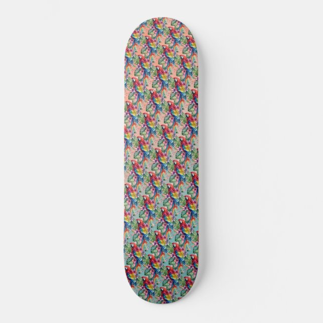 Papagei Skateboard (Vorderseite)