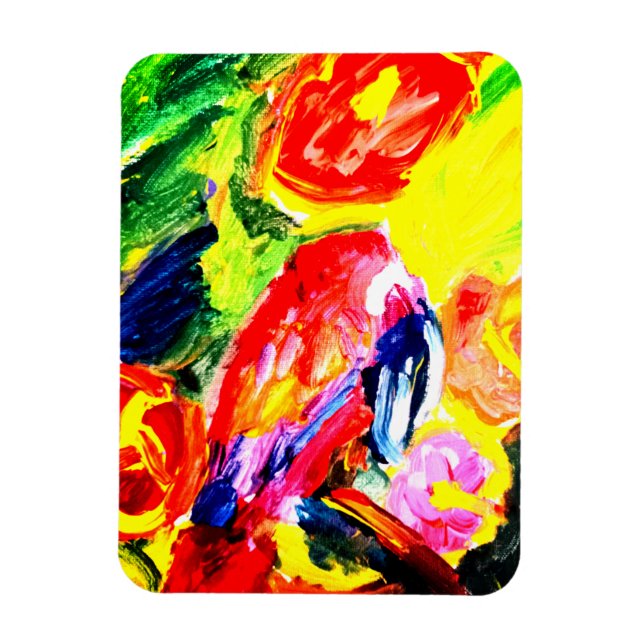 Papagei Sommerfreude Magnet (Vertikal)