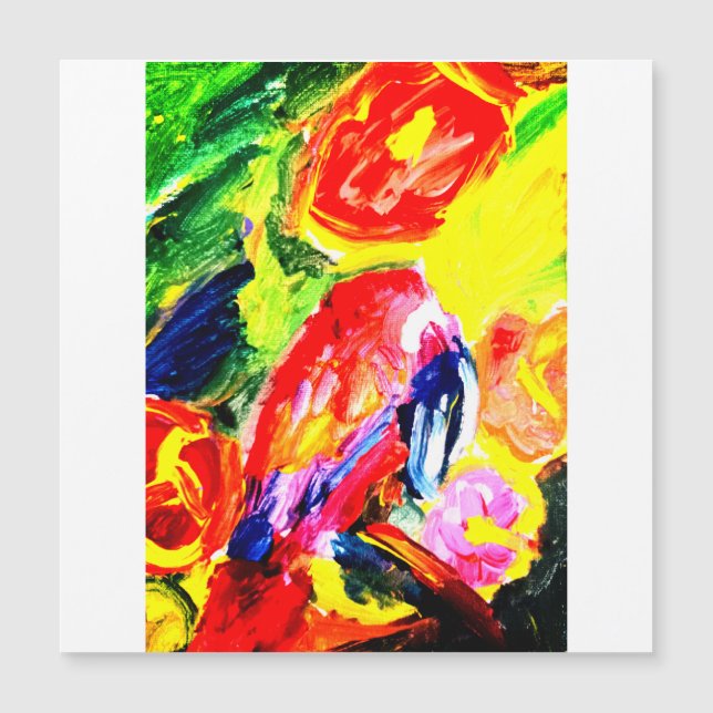 Papagei Sommerfreude Magnetkarte (Vorderseite)