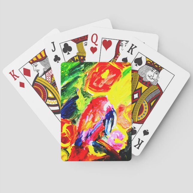 Papagei Sommerfreude Spielkarten (Rückseite)