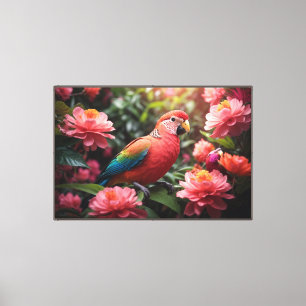 Papagei Stretched Canvas Print Leinwanddruck