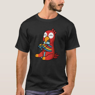 Papagei trinkt Wein Haustier T-Shirt