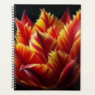 Papagei Tulip Blumenrot und Gelb Planer