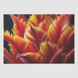 Papagei Tulip Blumenrot und Gelb Seidenpapier