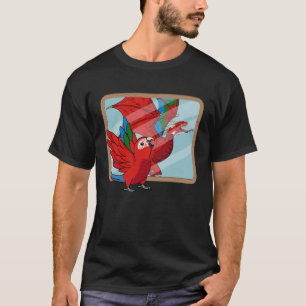 Papagei und Drache Reflektion I Green Winged Macaw T-Shirt