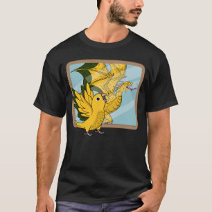 Papagei und Drachen Reflektion I Goldene Farbe 1 T-Shirt