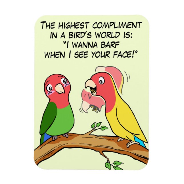 Papagei und Vogelart in Liebe Magnet (Vertikal)