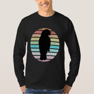 Papagei Vogel Vintage abgenutzt Retro-Stil Silhoue T-Shirt
