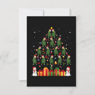 Papagei Weihnachtsbaum Niedlichen Weihnachtsgesche Karte