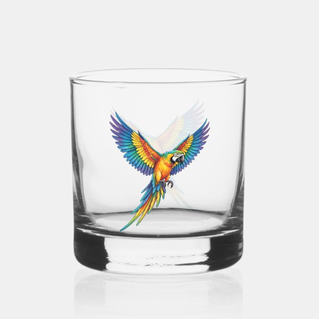 Papagei Whiskyglas (Vorderseite)