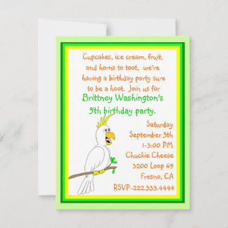 Papagei zum Geburtstag Einladung