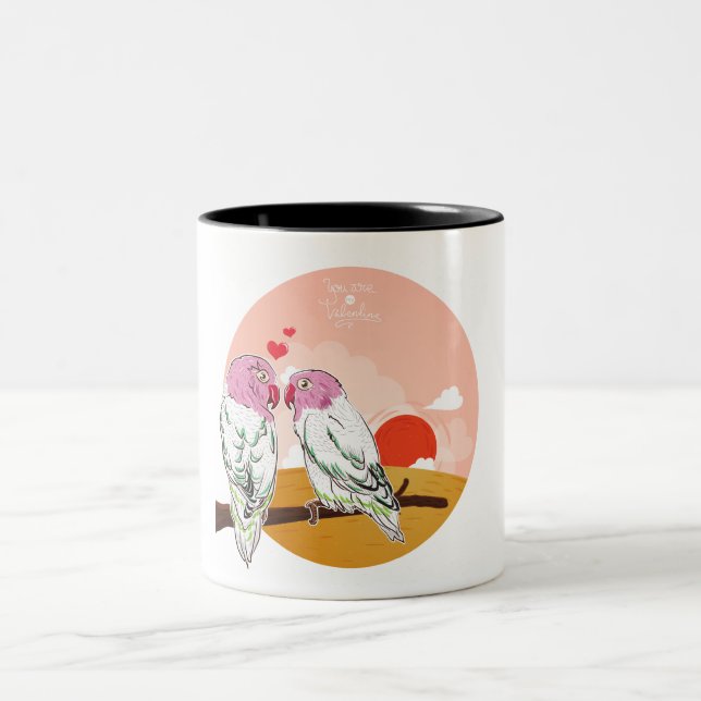 Papagei Zweifarbige Tasse (Mittel)