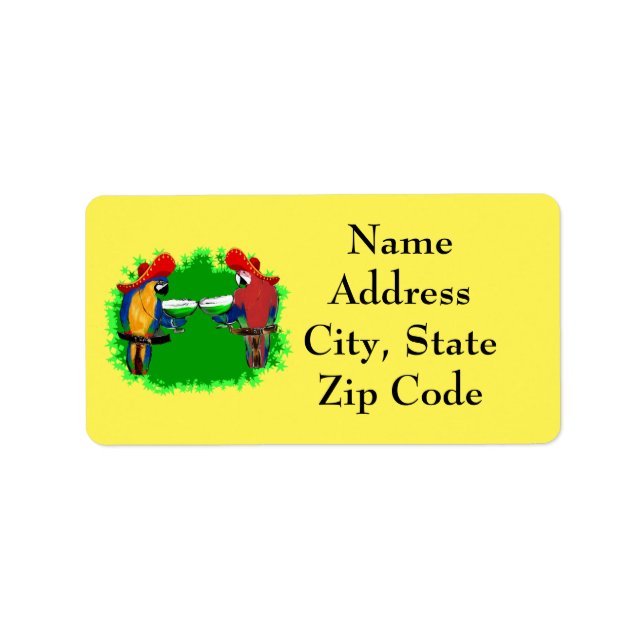 Papageien Adressaufkleber (Vorne)