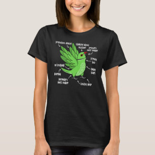 Papageien Anatomie I Grüner Indischer Ringhals T-Shirt