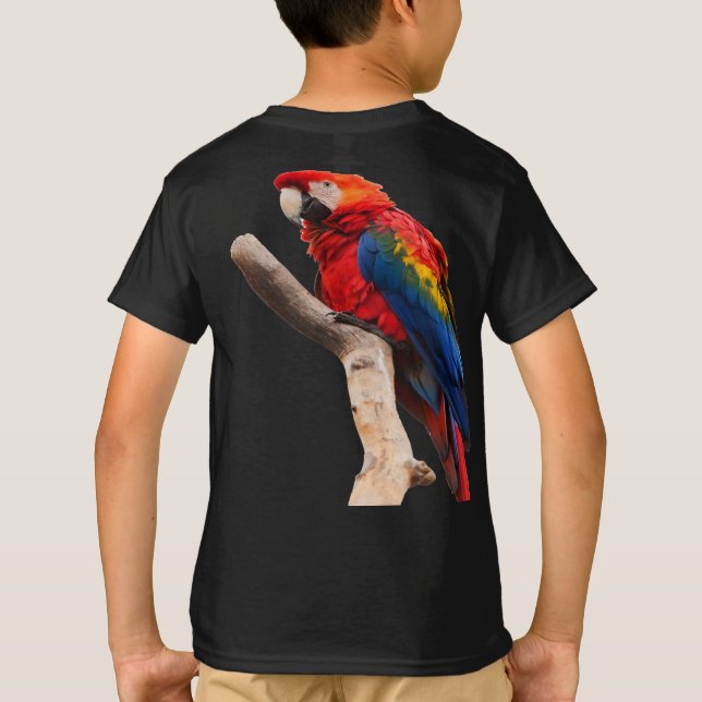 Papageien auf dem Baum T-Shirt (Rückseite)