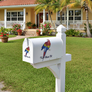 Papageien-Briefkasten-Aufkleber Aufkleber