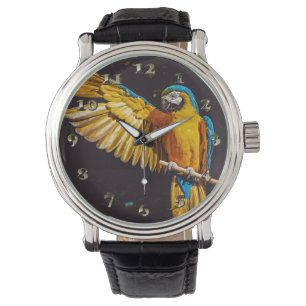 Papageien-heraus ausgedehnter Flügel Armbanduhr