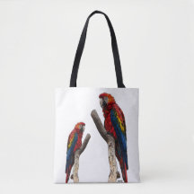 Papageien individuell bedruckte Tote-Tasche